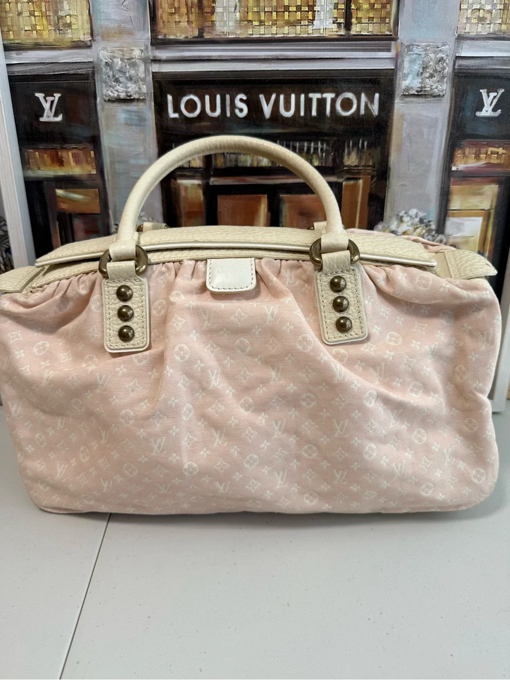 Louis Vuitton Pink Monogram Canvas Top-Handle Bag